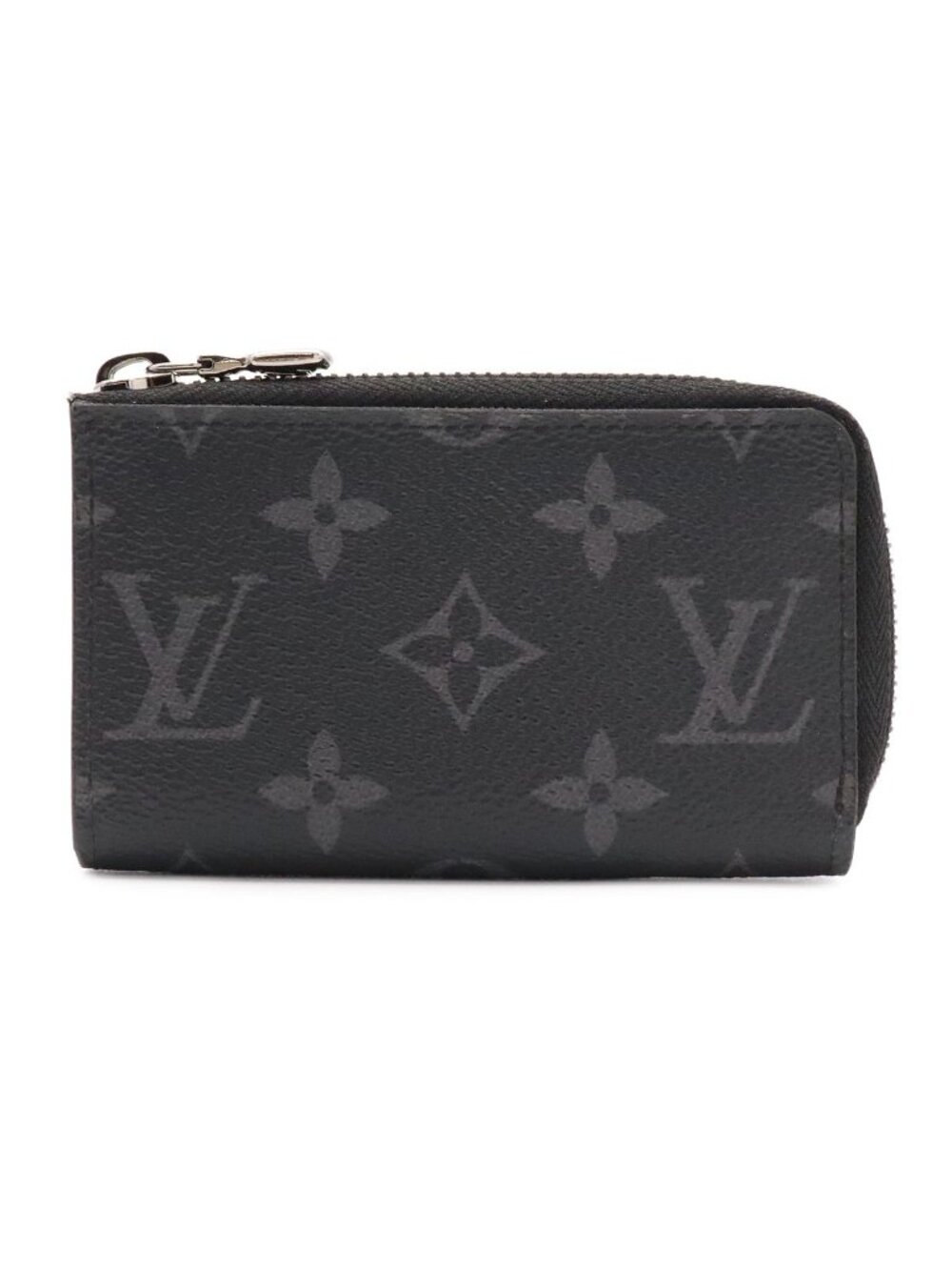Louis Vuitton Monogram Eclipse Car Key Case Coin Purse L-shaped Zipper